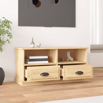 vidaXL Meuble TV chêne sonoma 93x35,5x45 cm bois d'ingénierie