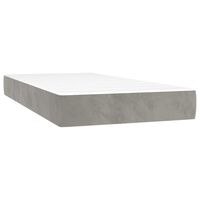 vidaXL Matelas de lit à ressorts ensachés Gris clair 80x200x20 cm