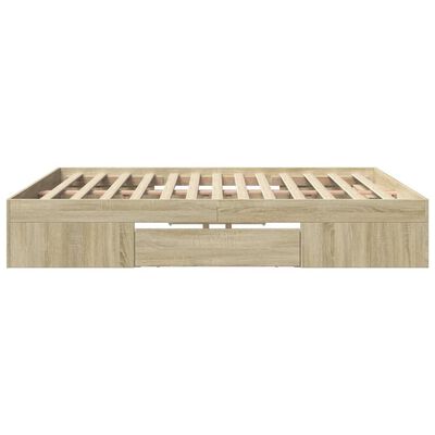 vidaXL Cadre de lit sans matelas chêne sonoma 180x200 cm