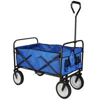 HI Chariot pliable Bleu 53,5x83x27 cm