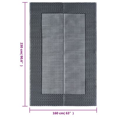 vidaXL Tapis d'extérieur Gris 160x230 cm PP