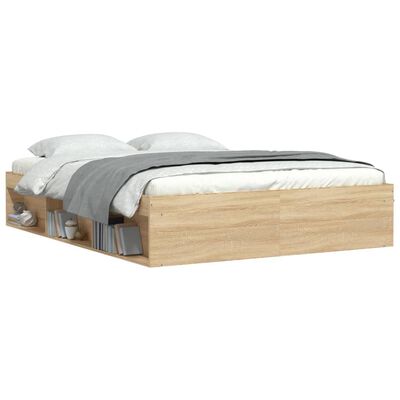 vidaXL Cadre de lit sans matelas chêne sonoma 140x200 cm