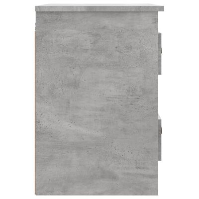 vidaXL Tables de chevet murales 2 pcs gris béton 41,5x36x53 cm