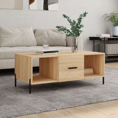 vidaXL Table basse chêne sonoma 102x50x40 cm bois d'ingénierie