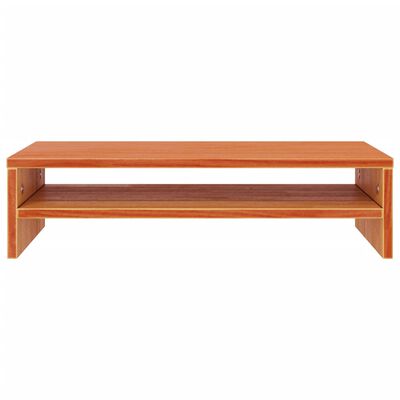 vidaXL Support de moniteur marron miel 50x24x13 cm bois de pin solide