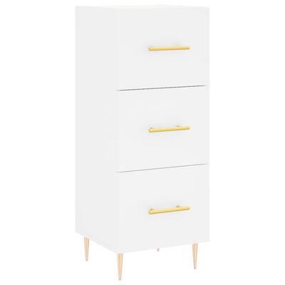 vidaXL Buffet haut Blanc 34,5x34x180 cm Bois d'ingénierie