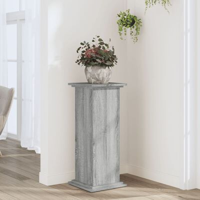 vidaXL Support pour plantes sonoma gris 33x33x80 cm bois d'ingénierie