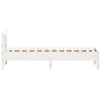 vidaXL Cadre de lit sans matelas blanc 90x190 cm bois de pin massif