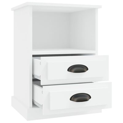 vidaXL Tables de chevet 2 pcs blanc 43x36x60 cm