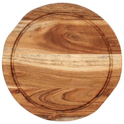 vidaXL Planche à découper Ø25x2,5 cm bois d'acacia massif