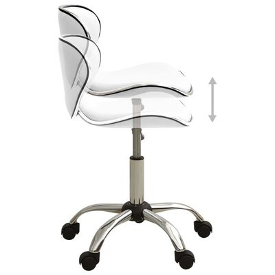 vidaXL Tabouret de salon et spa Blanc Similicuir