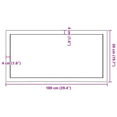 vidaXL Dessus de table marron clair bois chêne massif traité