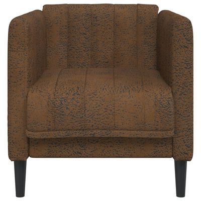 vidaXL Fauteuil marron similicuir daim