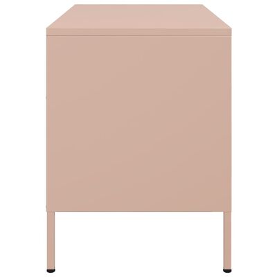 vidaXL Meuble TV rose 68x39x50,5 cm acier