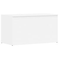 vidaXL Coffre de rangement Blanc 84x42x46 cm Bois d'ingénierie