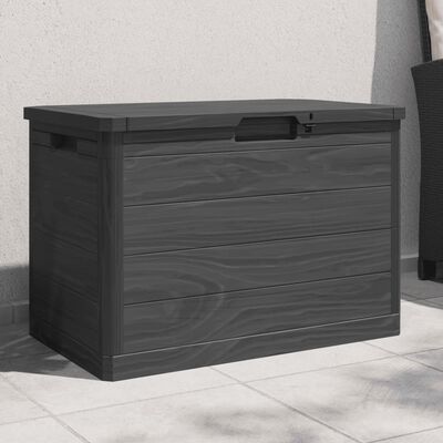 vidaXL Boîte à coussins d'extérieur anthracite 77,5x44,5x53 cm PP