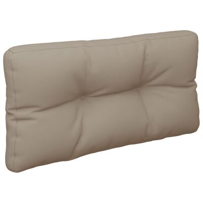 vidaXL Coussin de palette taupe 70x40x12 cm tissu