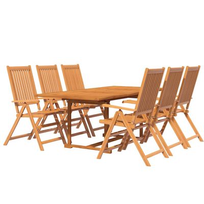 vidaXL Ensemble à manger de jardin 7 pcs Bois d'acacia massif