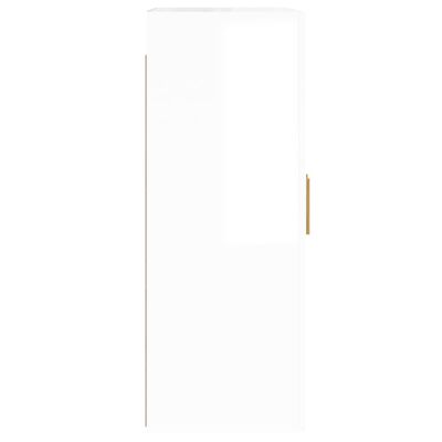 vidaXL Armoires murales 2 pcs blanc brillant bois d'ingénierie