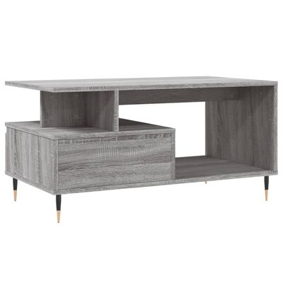 vidaXL Table basse Sonoma gris 90x49x45 cm Bois d'ingénierie