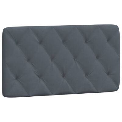 vidaXL Coussin de tête de lit gris foncé 100 cm velours