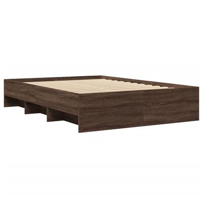 vidaXL Cadre de lit sans matelas chêne marron 140x200 cm