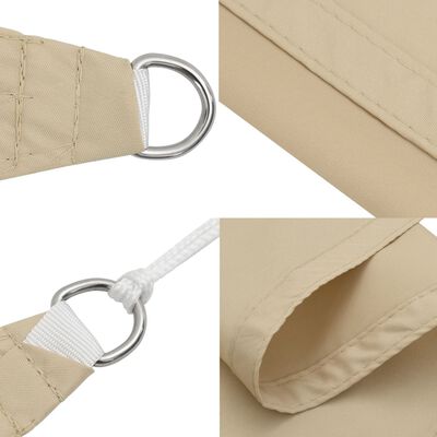 vidaXL Voile de parasol tissu oxford triangulaire 3,5x3,5x4,9 m beige