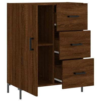 vidaXL Buffet chêne marron 69,5x34x90 cm bois d'ingénierie