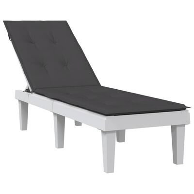 vidaXL Coussin de chaise longue anthracite mélangé (75+105)x50x3 cm