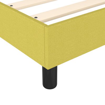 vidaXL Sommier à lattes de lit avec matelas Vert 200x200 cm Tissu