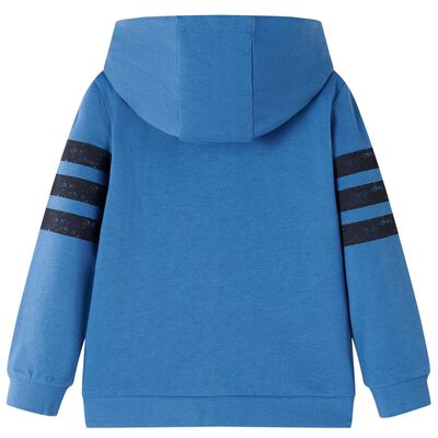 Sweatshirt à capuche fermeture éclair enfants bleu 104