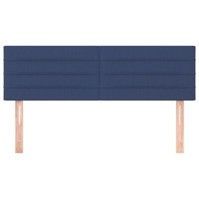 vidaXL Têtes de lit 2 pcs Bleu 72x5x78/88 cm Tissu