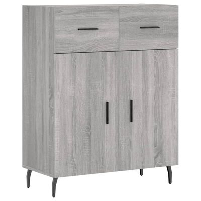 vidaXL Buffet sonoma gris 69,5x34x90 cm bois d'ingénierie