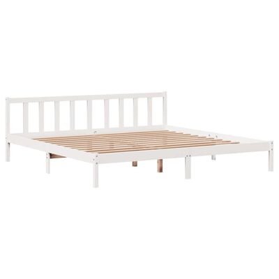 vidaXL Cadre de lit sans matelas blanc 180x200 cm bois massif de pin