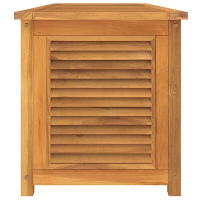 vidaXL Boîte de rangement jardin et sac 150x50x53 cm bois massif teck