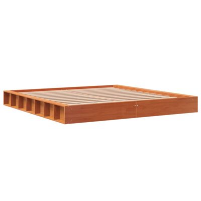 vidaXL Cadre de lit sans matelas cire marron 180x200cm bois pin massif