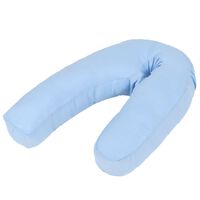 vidaXL Coussin de grossesse en forme de J 54x(36-43) cm Bleu