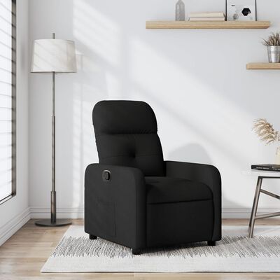 vidaXL Fauteuil inclinable Noir Tissu