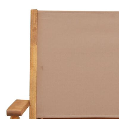 vidaXL Ensemble de bistro 3 pcs taupe tissu et bois massif