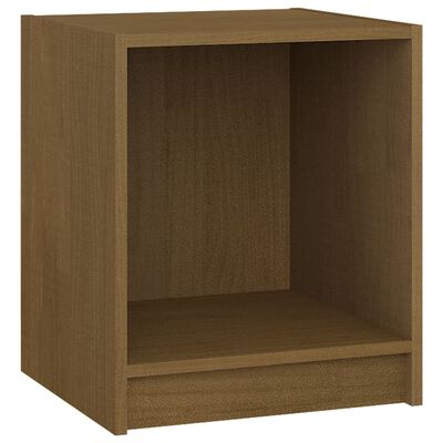 vidaXL Table de chevet Marron miel 35,5x33,5x41,5cm Bois de pin massif