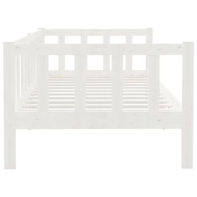 vidaXL Lit de jour sans matelas blanc bois de pin massif 90x200 cm