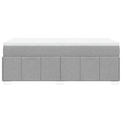 vidaXL Sommier à lattes de lit avec matelas Gris clair 100x200cm Tissu