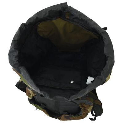 vidaXL Sac à dos de randonnée vert camouflage 60 L tissu oxford