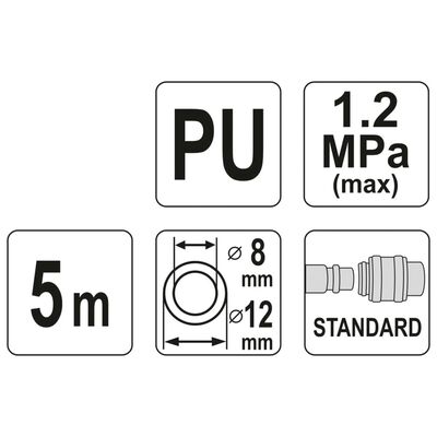 Tuyau à Air en Polyurethane Diametre exterieur 8mm