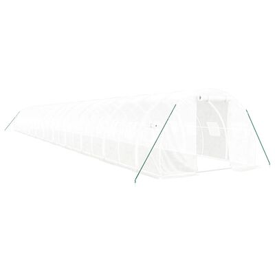 vidaXL Serre avec cadre en acier blanc 66 m² 22x3x2 m