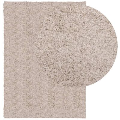 vidaXL Tapis shaggy PAMPLONA poils longs moderne beige 160x230 cm