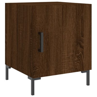 vidaXL Table de chevet chêne marron 40x40x50 cm bois d’ingénierie