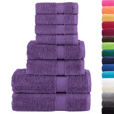 vidaXL Ensemble de serviettes de qualité supérieure SOLUND 8pcs violet