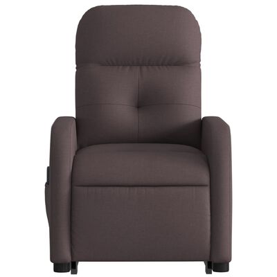 vidaXL Fauteuil inclinable de massage électrique Marron foncé Tissu