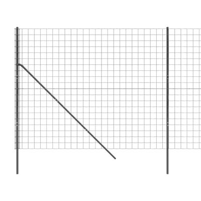 vidaXL Clôture en treillis métallique anthracite 2,2x10 m